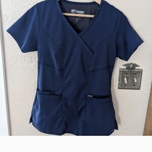 Grey's Anatomy Dark Blue Professional Scrub Top